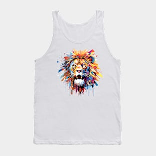 Lion Animal Freedom World Wildlife Wonder Abstract Tank Top